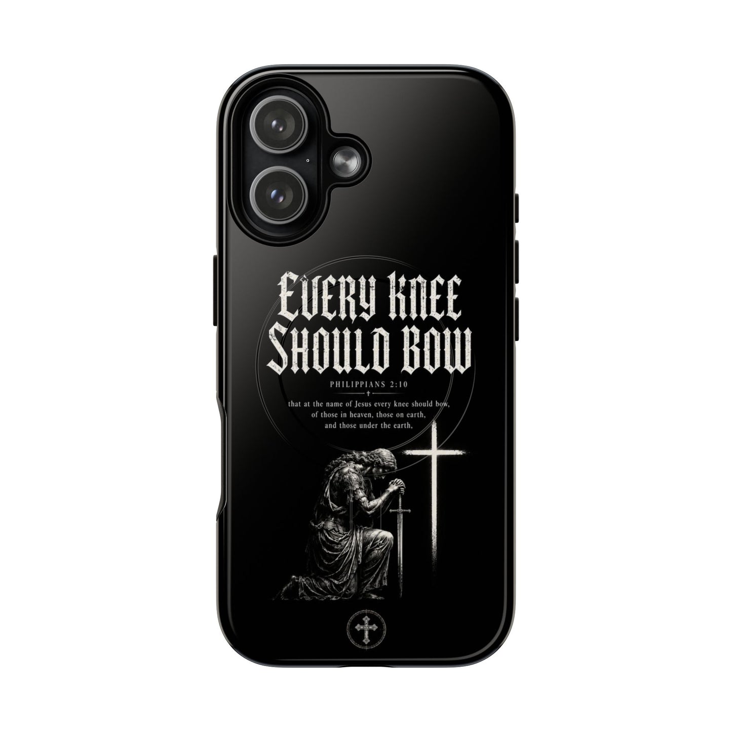 Every Knee Should Bow — Philippians 2:10 Christian MagSafe phone case on iPhone 17
