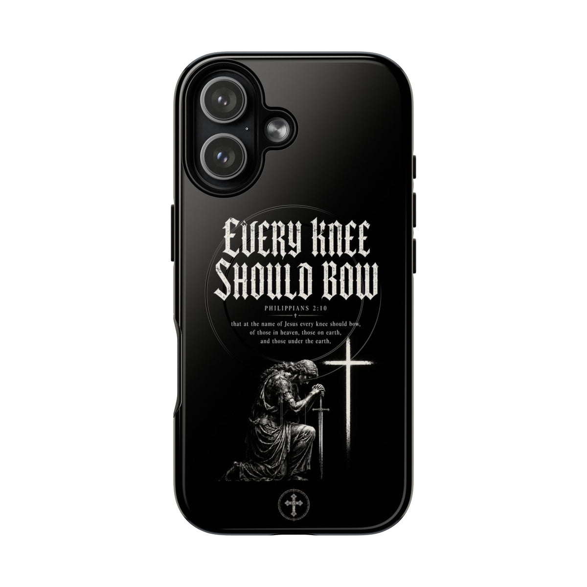 Every Knee Should Bow — Philippians 2:10 Christian MagSafe phone case on iPhone 17