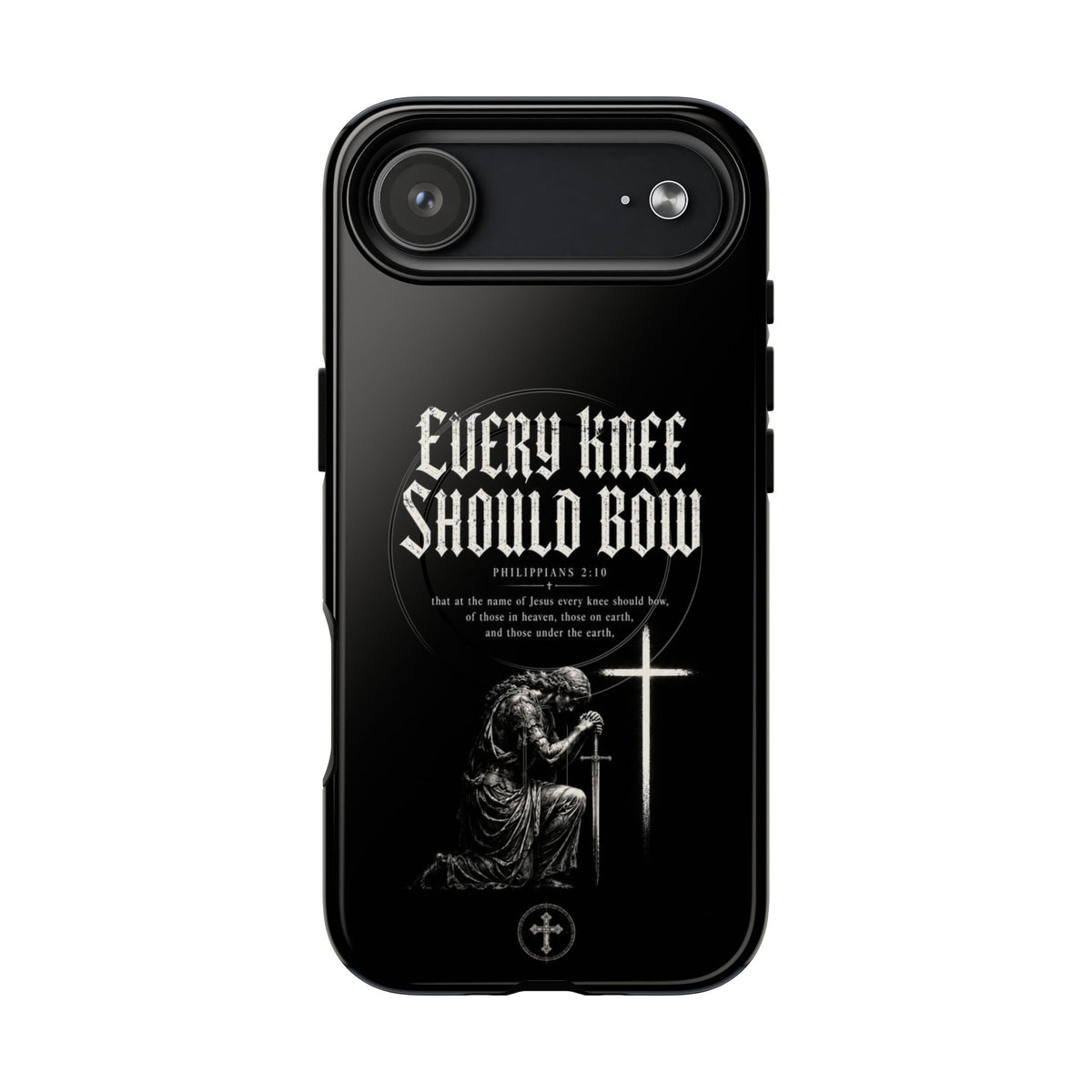 Every Knee Should Bow — Philippians 2:10 Christian MagSafe phone case on iPhone 17 Air